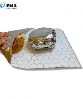 Honey Comb Design Silver Colored Foil Sheets Food Wrap Aluminum Foil Paper for Sandwich/Hamburger