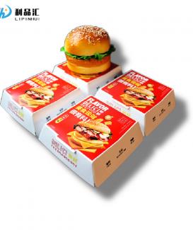Customized Take Away Food Grade Korean Fast Food Paper Hot Dog Restaurant to Go Fried Chicken Burger Packaging Box